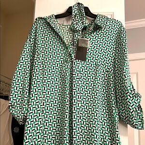 The Limited Green and Black Geometric Men's Shirt